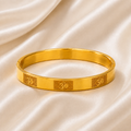 Sacred Om gold-tone Rakhi Kada bracelet for brother