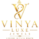 Gold 'Vinya Luxe Jewels' logo on a light gray background