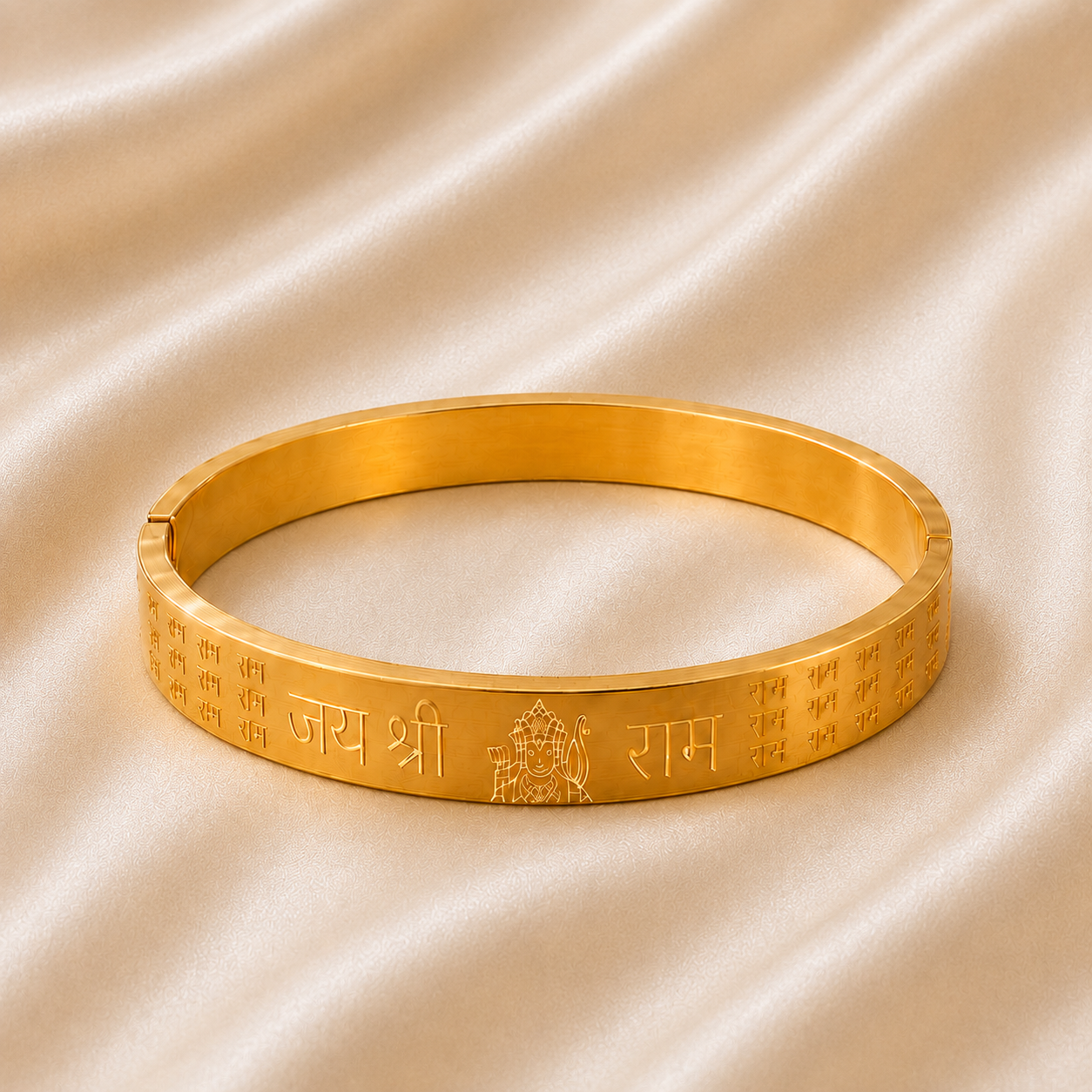 Jai Shri Ram gold-tone Rakhi Kada bracelet for brother