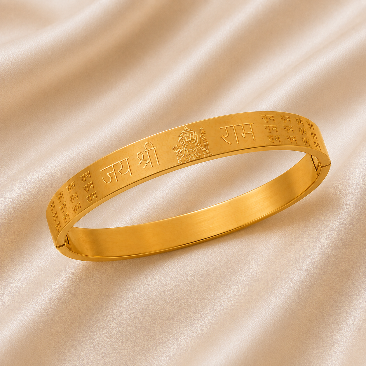 Jai Shri Ram gold-tone Rakhi Kada bracelet for brother