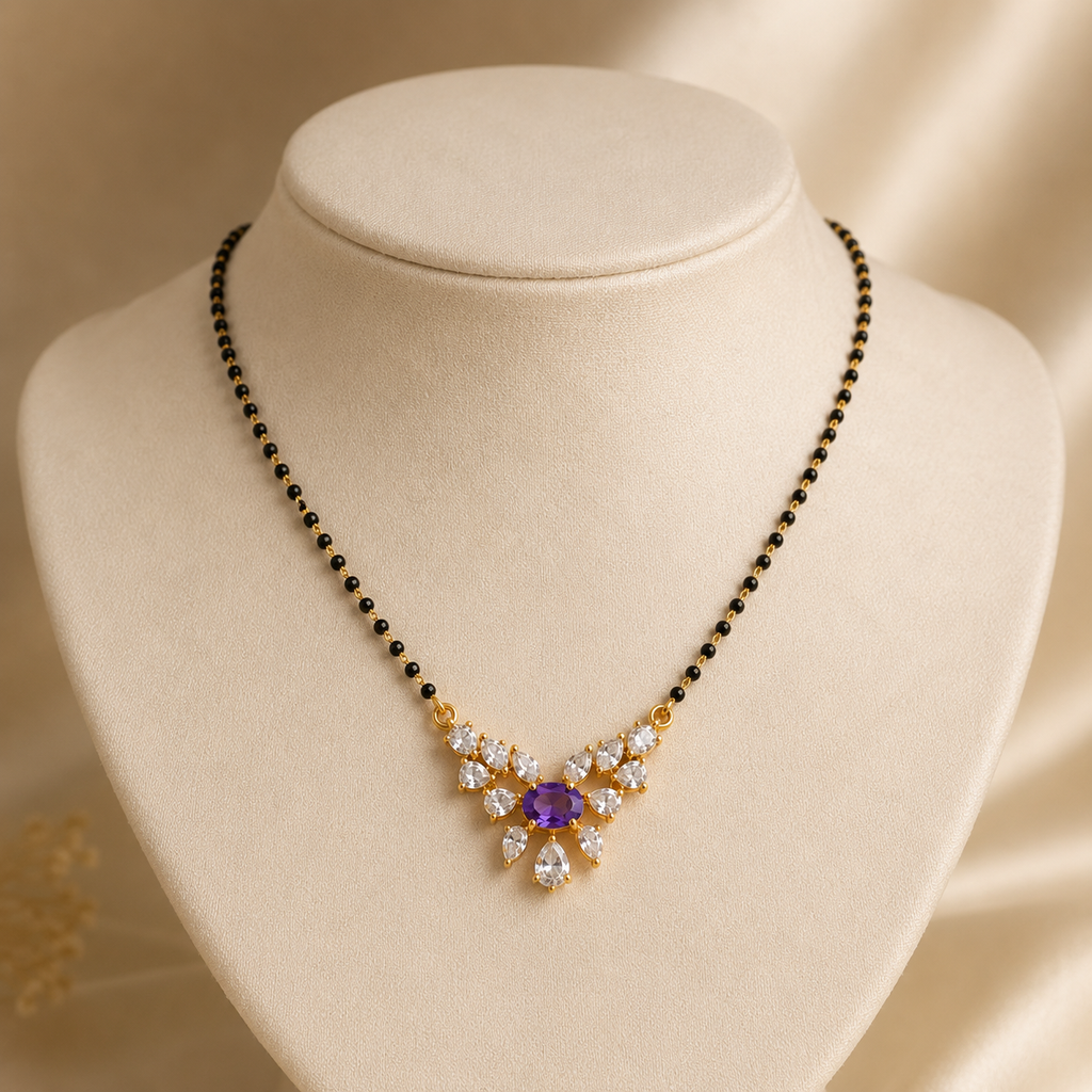 Midnight Violet Black Beads