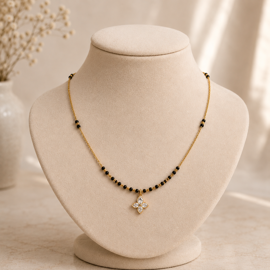 Midnight Blossom Black Beads