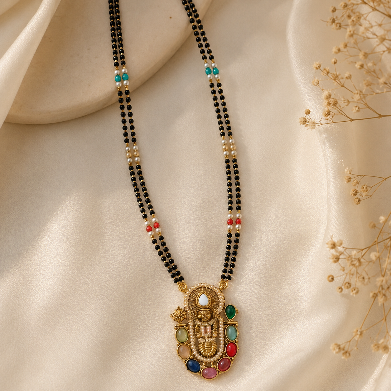 Vaikunta Navaratna Black Beads